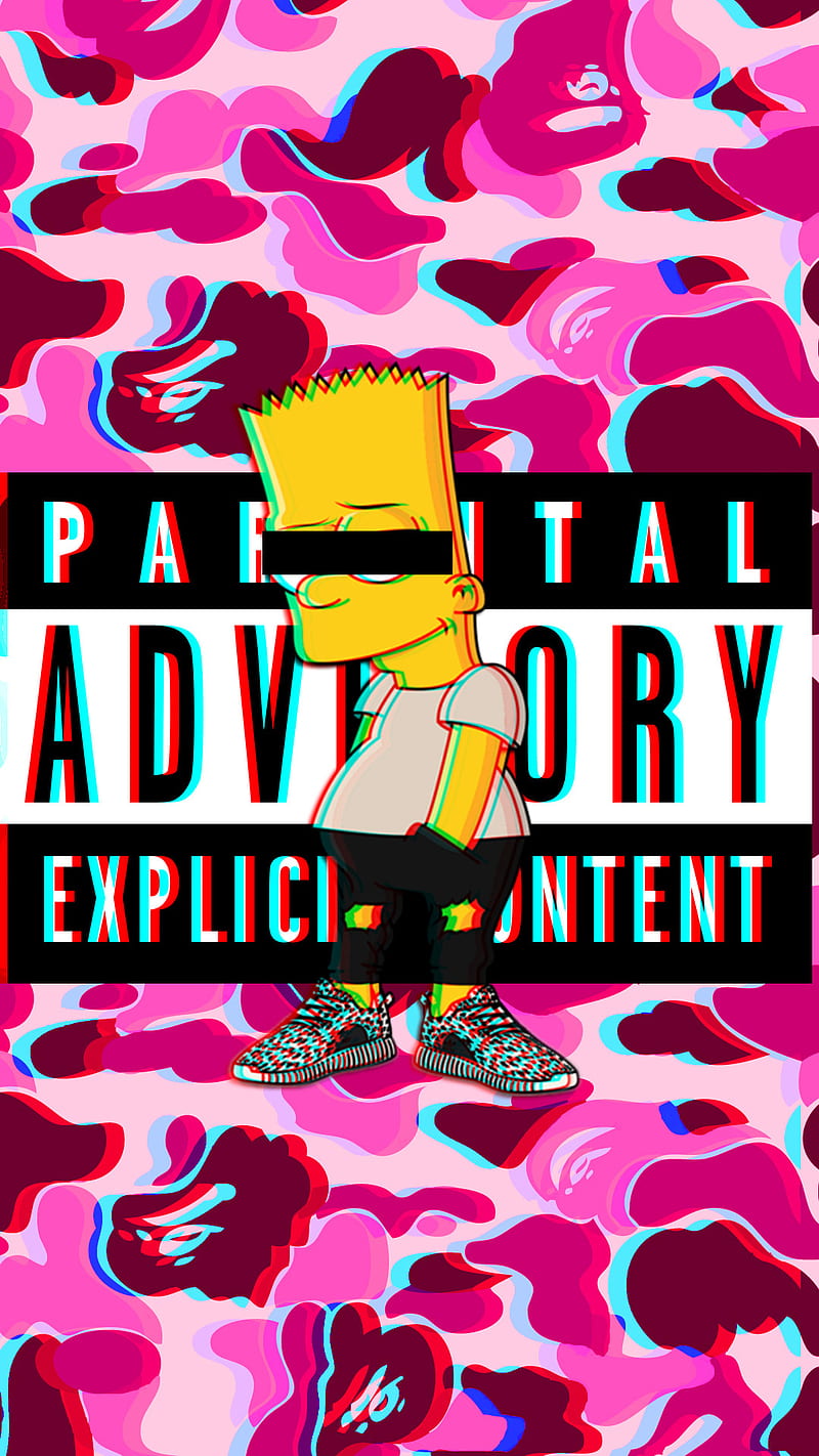 Supreme x Bart, album, animated, ballin, bape, camo, gang, hypebeast, logo,  HD phone wallpaper | Peakpx