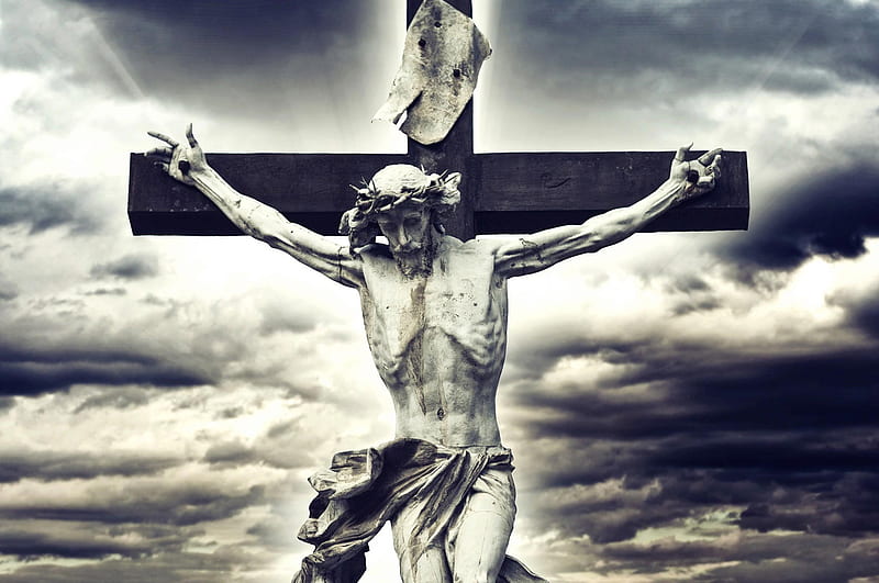 Jesus on the cross, jesus, religion, cross, clouds, HD wallpaper | Peakpx