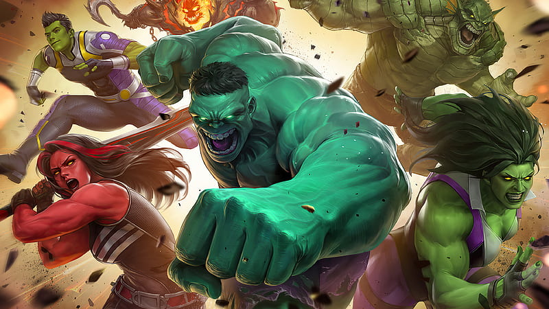 Hulk And His Friends Marvel Super War, marvel-super-war, games, hulk, HD wallpaper
