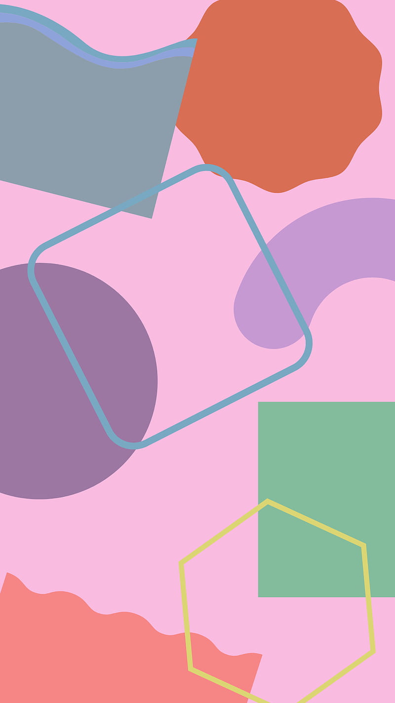 Shape collage, magenta, pink, shapes, vintage, geometric, colorful, HD phone wallpaper Shape collage, magenta, pink, shapes, vintage, geometric, colorful, HD phone wallpaper