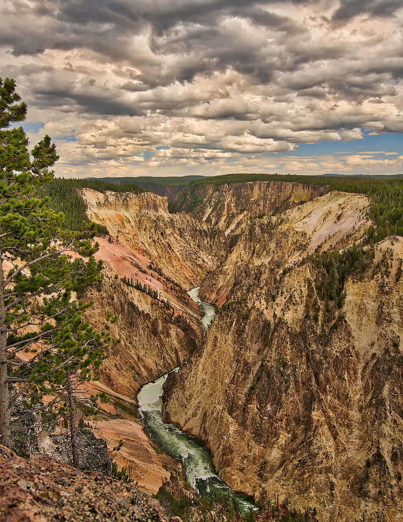 canyon, river, landscape, nature, HD phone wallpaper