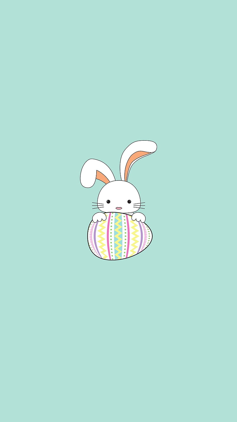 Cute Bunny, adorable funny bunnies, aesthetic bunny rabbit, easter egg gift, happy rabbits, kawaii theme, little sweet bunnies, lovely easter eggs, spring holiday theme, summer Easter, wonderland, HD phone wallpaper