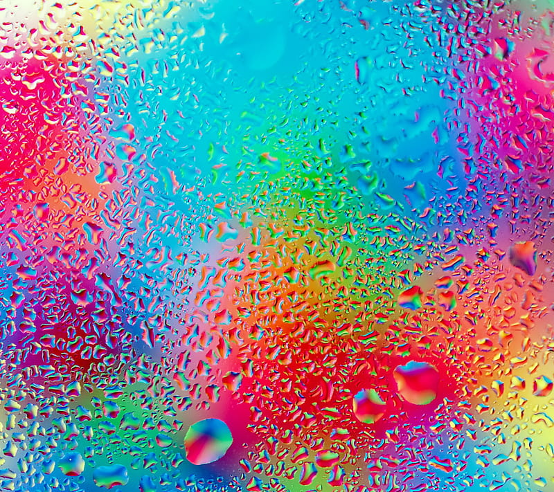 Colorful Drops, color, drops, glass, rain, water, HD wallpaper