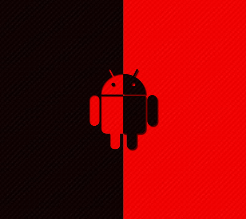 Android, black and red robot, HD wallpaper