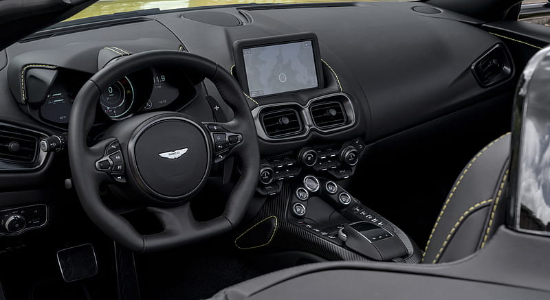 2021 Aston Martin Vantage Roadster (Color: Yellow Tang) - Interior , car, HD wallpaper