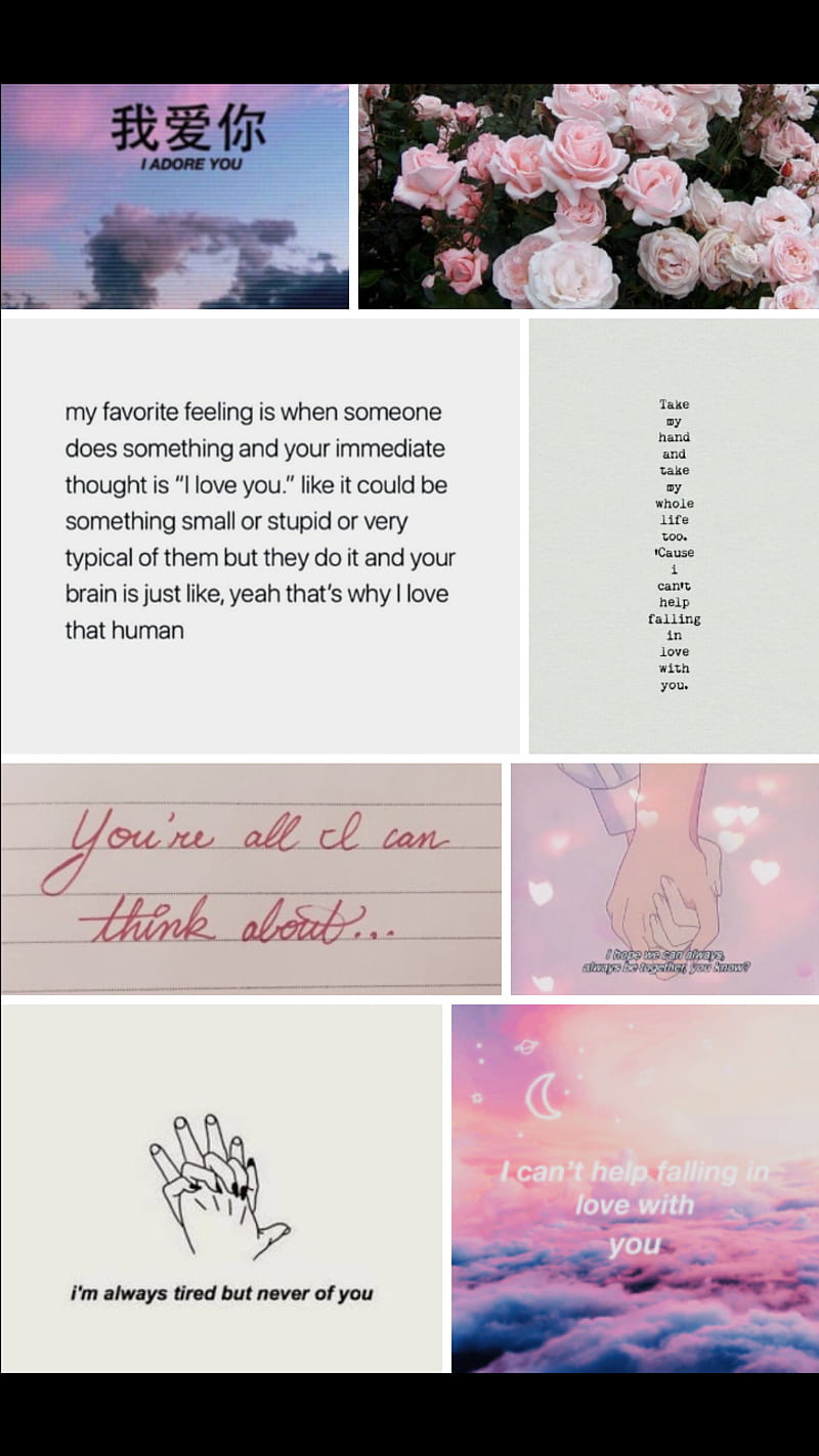 Falling in love, aesthetic, cute, love, quotes, soft, HD phone ...