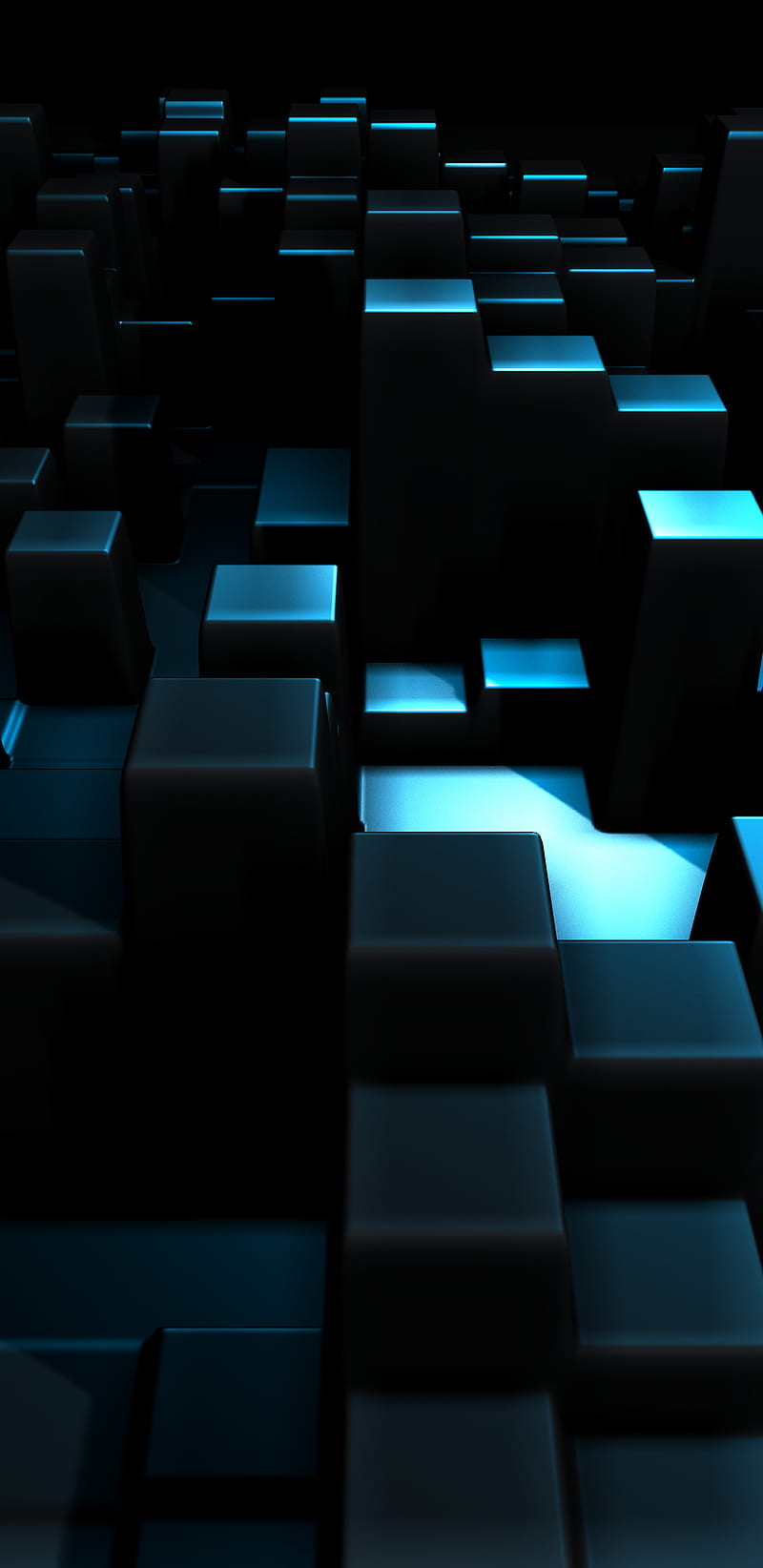 Blue Cubes, os, miss, missing, logo, cube, message, technology, computer, HD phone wallpaper