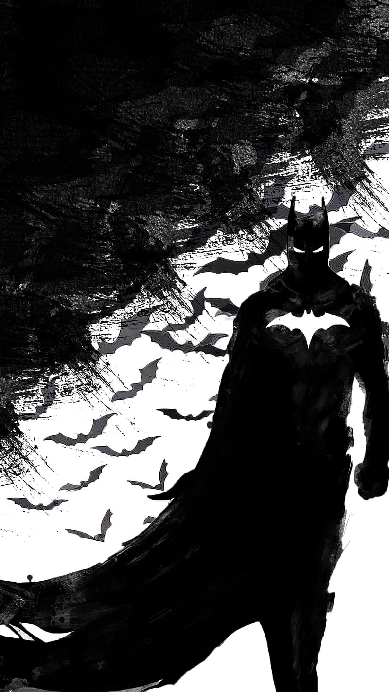 Batman, comics, superhero, white, HD phone wallpaper | Peakpx