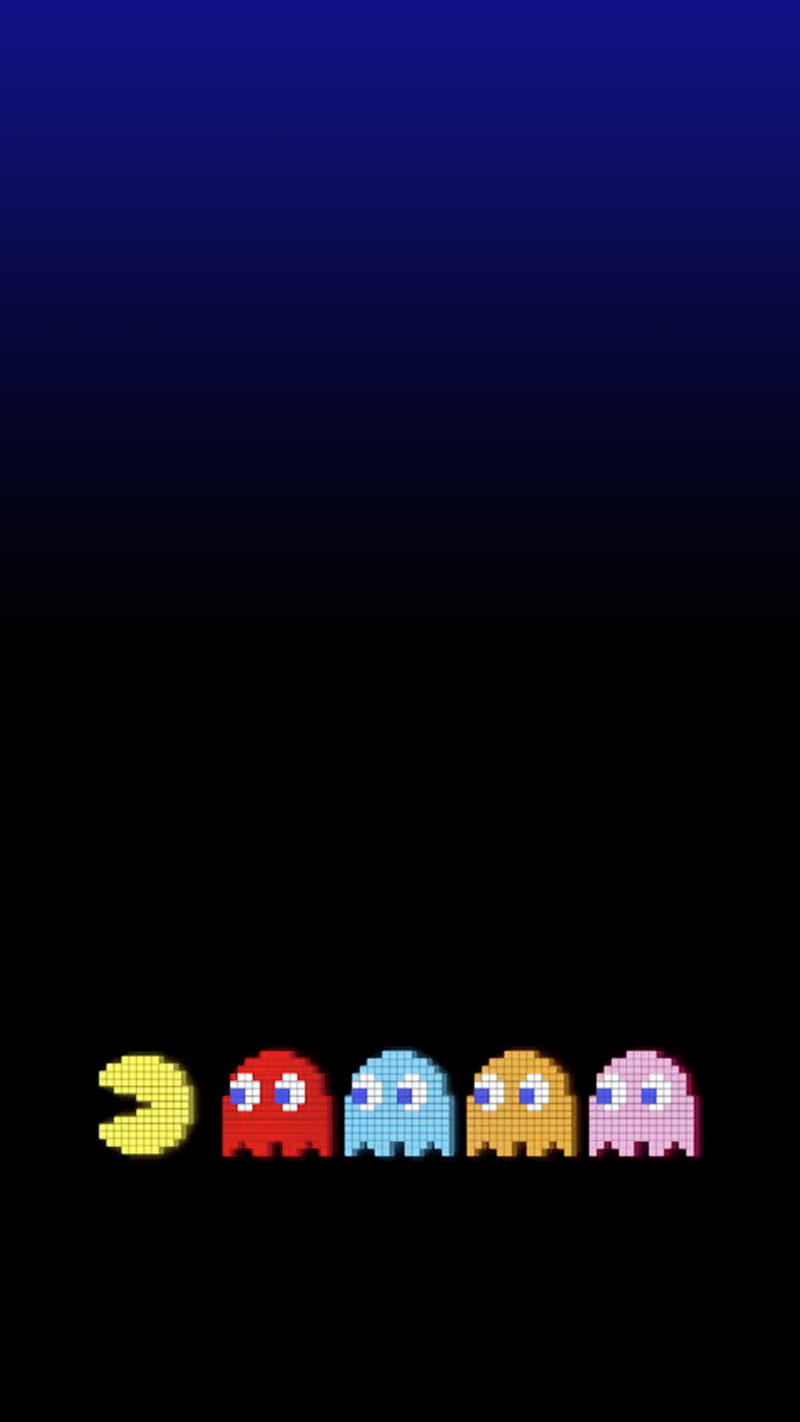 PacMan Chase, 80s, game, pacman, HD phone wallpaper