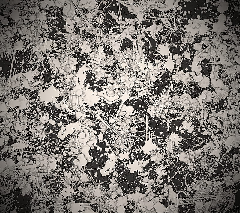 Into The Gray, 929, black, cool, new, patter, splatter, white, HD wallpaper