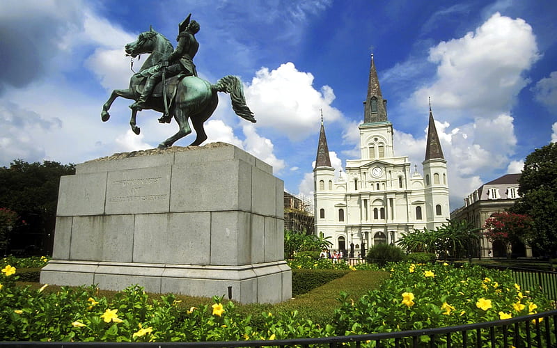 New Orleans-Jackson Square, HD wallpaper