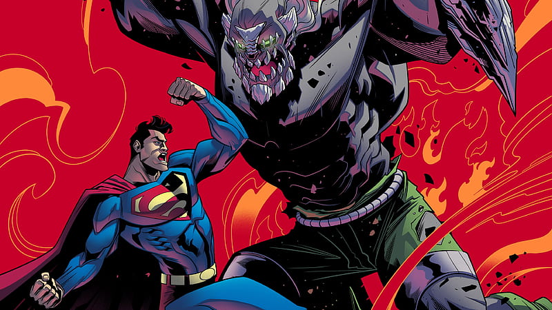 Superman Vs Doomsday , superman, doomsday, superheroes, behance, HD wallpaper