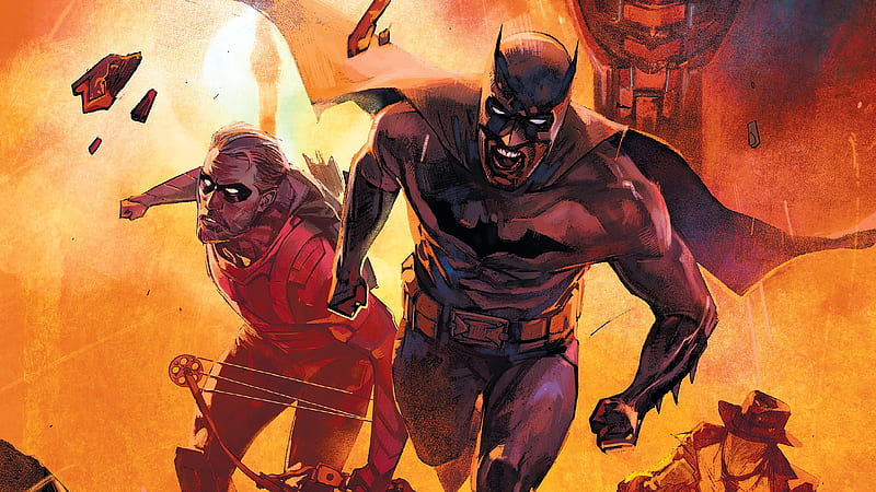 Batman And Robin Running, batman, superheroes, artwork, HD wallpaper