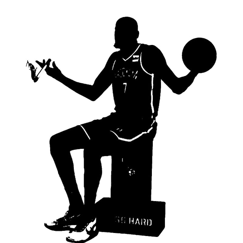kevin durant black and white drawing
