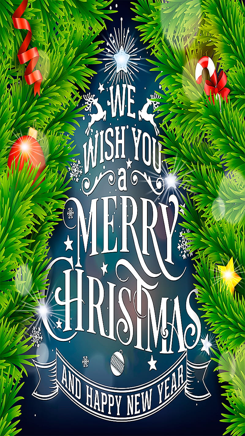 We wish You, holidays, merry christmas, new year, spruce, stars, text, HD  phone wallpaper | Peakpx
