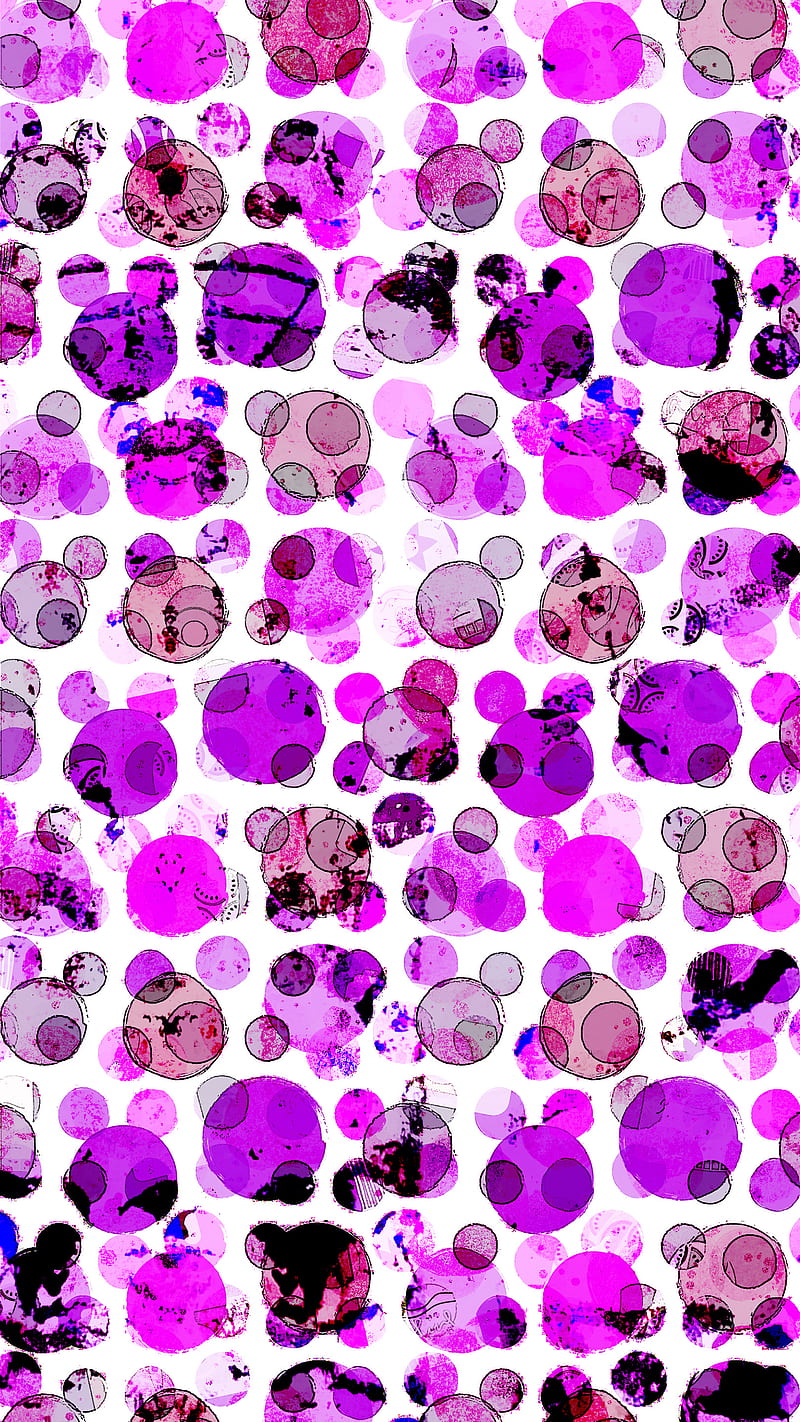 Cheerful Purple Dots, Koteto, abstract, birtay, blob, blot, bubble, circle, color, confetti, cute, disco, dot, drawn, fun, geometric, hot, ink, magenta, oval, party, pattern, playful, polka, retro, round, forma, splash, splatter, splotch, spot, stain, summer, texture, vintage, violet, vivid, HD phone wallpaper