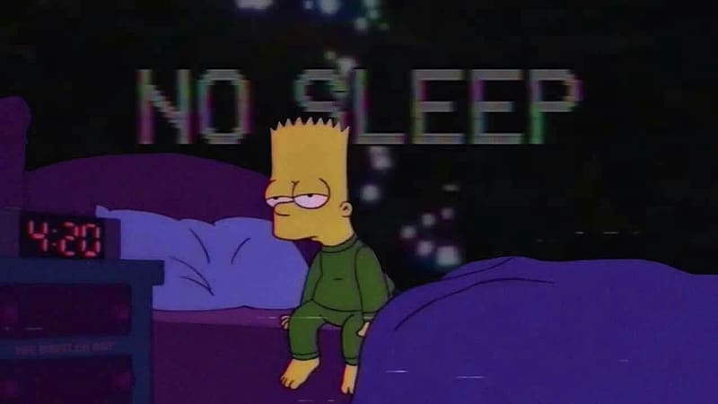 No Sleep Simpson, Sad Sleeping, HD wallpaper