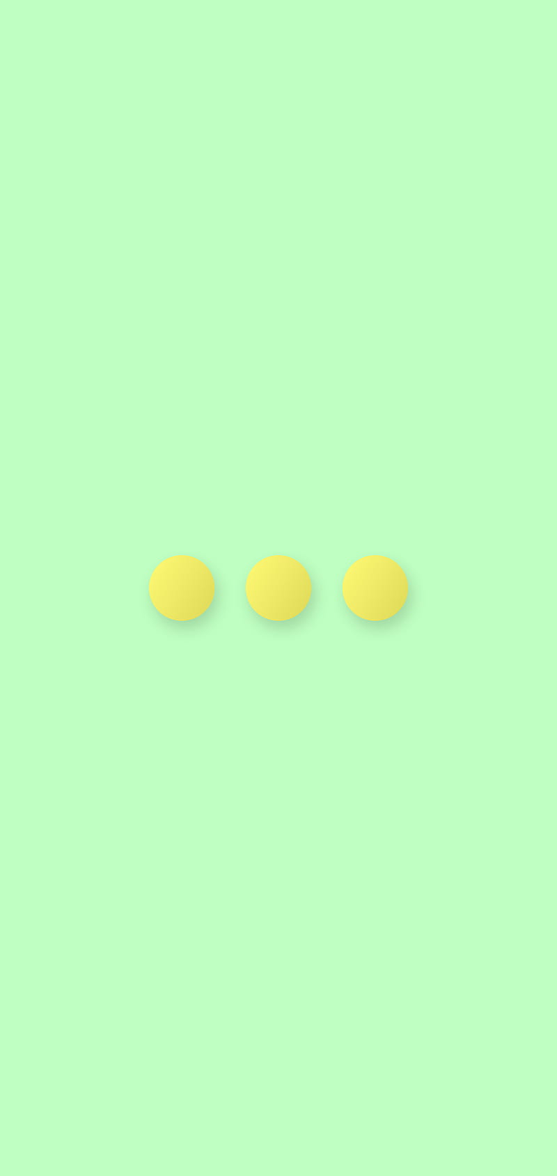 Three dots, circles, dots, flat, green, minimal, mint, shades, shadow, three, yellow, HD phone wallpaper