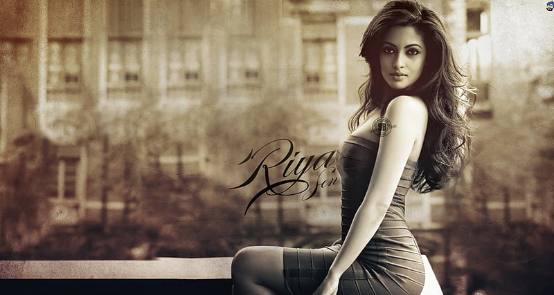 riya, cute, look, beautyfull, bw, girl, HD wallpaper