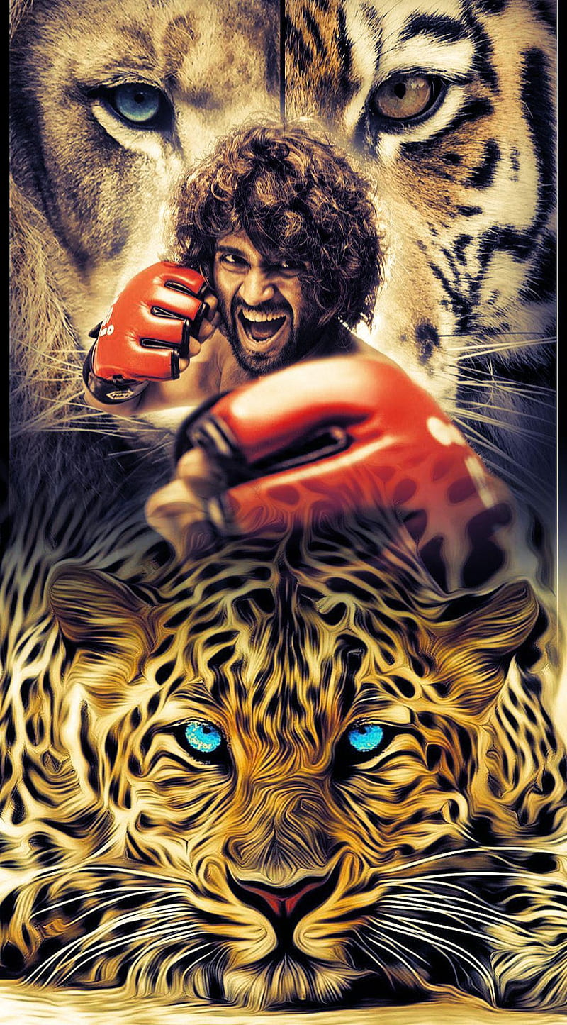 Liger, arjun reddy, cheetah, dear comrade, leopard, lion, tiger, vijay devarakonda, HD phone wallpaper