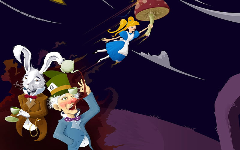 alice in wonderland-Cartoon character - second Series, HD wallpaper