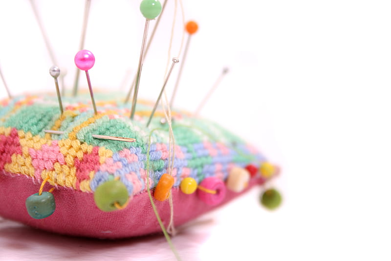 pins in pincushion, HD wallpaper