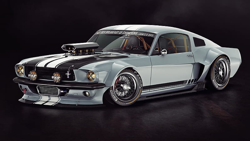 ford mustang 1965, muscle cars, tuning, side view, Vehicle, HD wallpaper