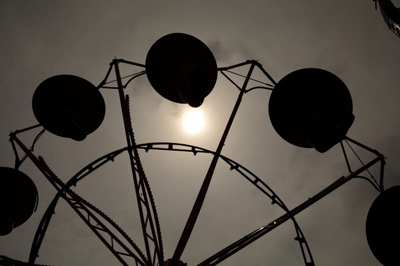 Ferris Wheel Silhouette, county fair, ferris wheel, shadow, silhouette, HD wallpaper