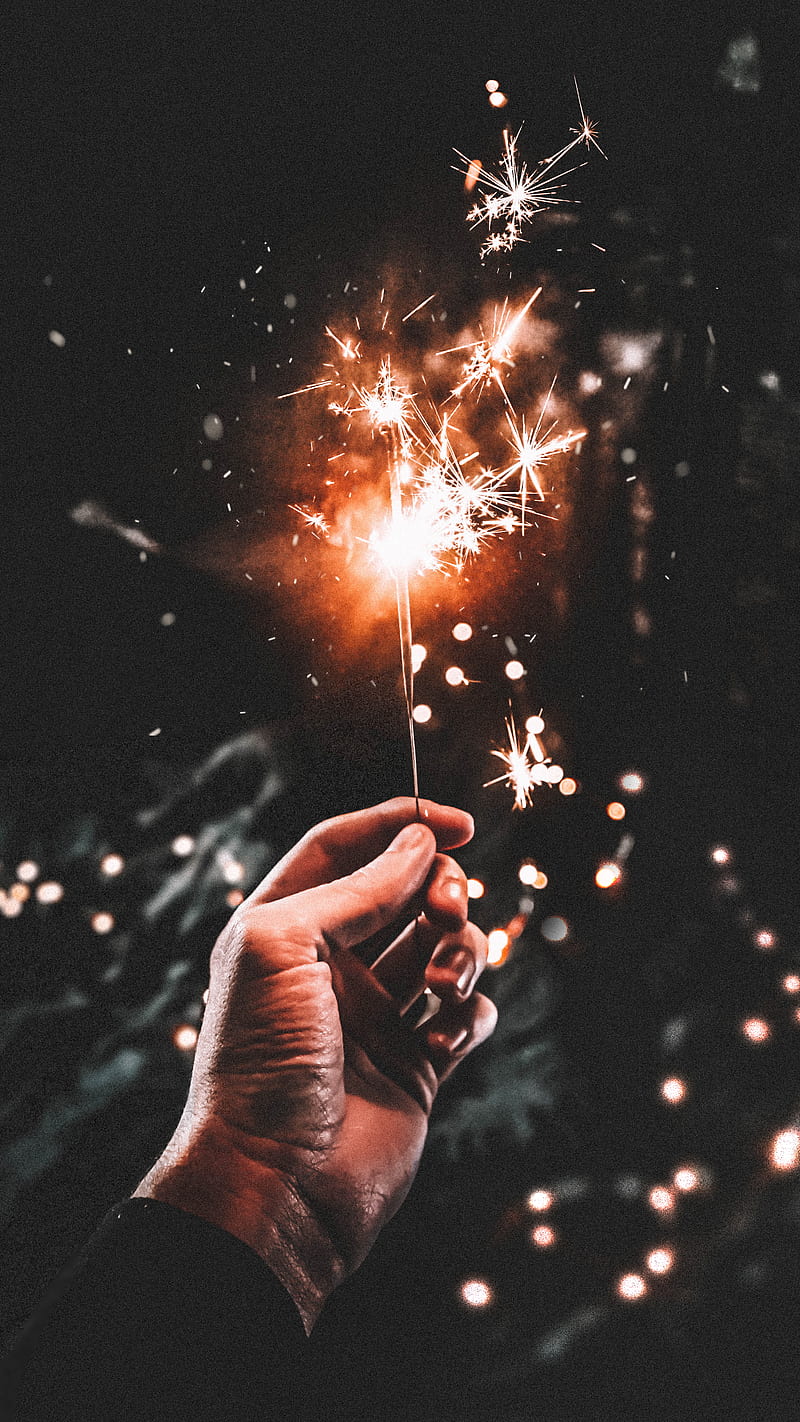 time-lapse graphy of person holding firecracker, HD phone wallpaper