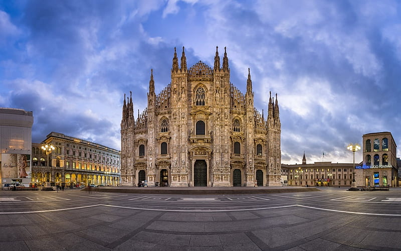 Milan Cathedral, Milan, Italy, Gothic style, Cathedral, HD wallpaper