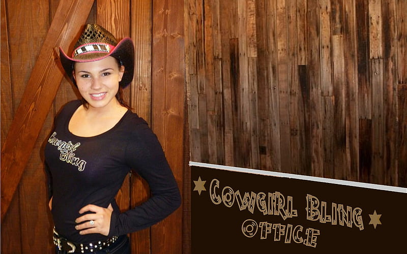 Cowgirl Bling, female, westerns, models, hats, bar, owner, fun, women, cowgirls, girls, fashion, style, HD wallpaper