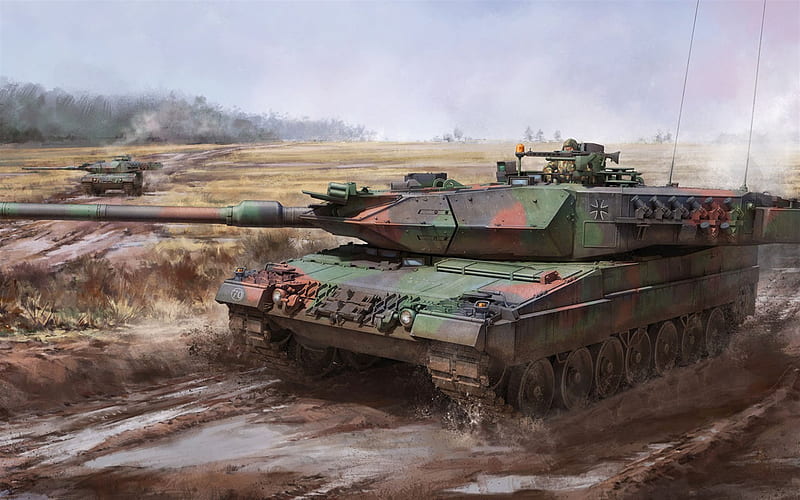 Leopard 2, MBT, Leopard 2A6, German main battle tank, Bundeswehr, German ground forces, Germany, tanks, HD wallpaper