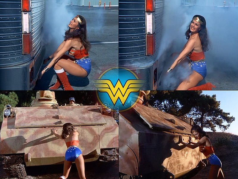 Wonder Woman Possesses The Strength of Hercules, Wonder Woman, Lynda Carter, Bus, Tank, Wonder Woman Strength, HD wallpaper