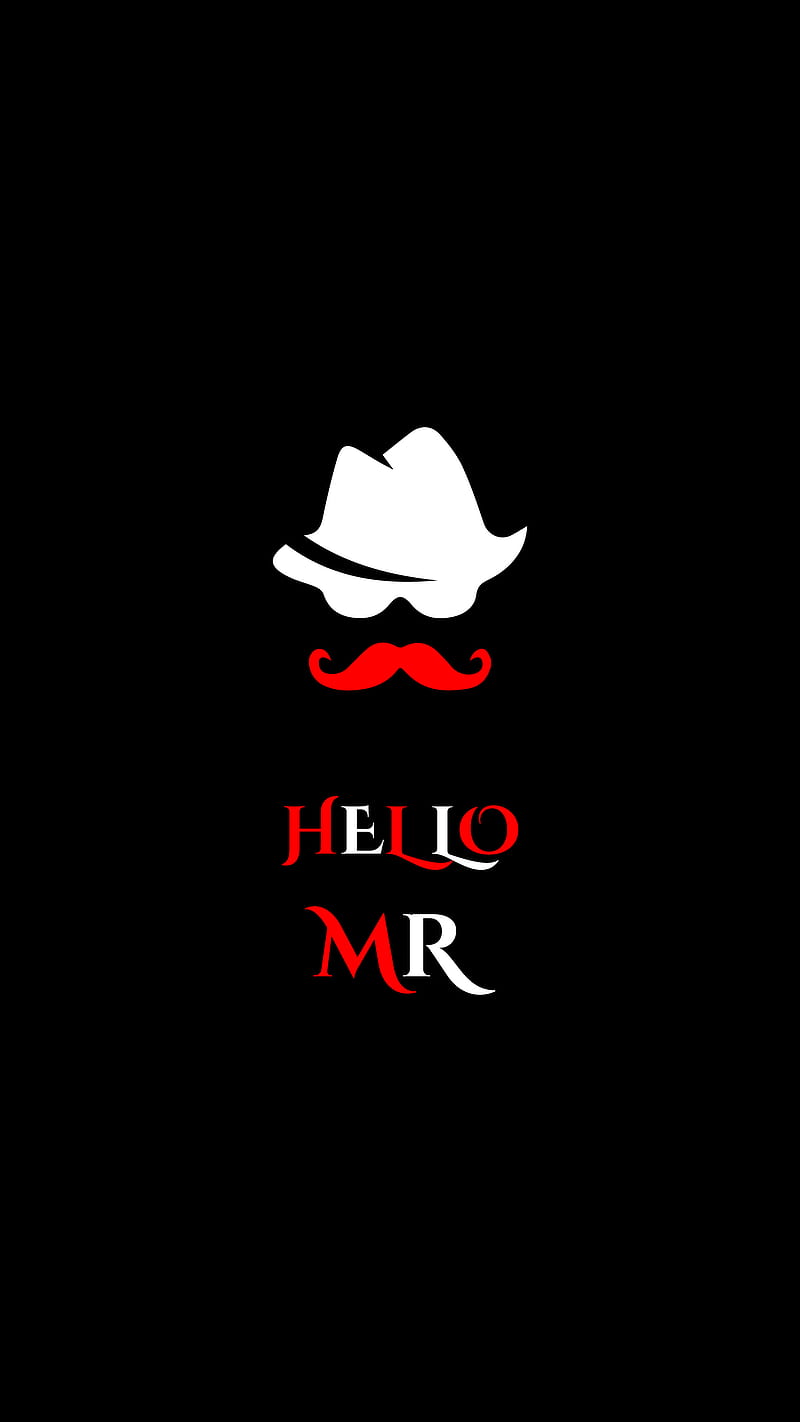 Hello MR, black, desenho, mustache, new latest, style, swag, trending, HD  phone wallpaper | Peakpx