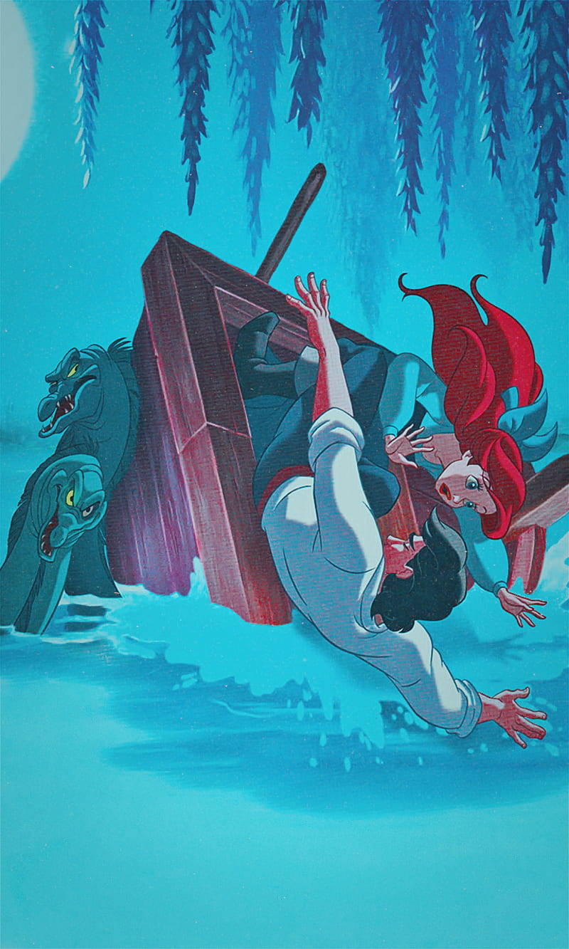 Little Mermaid Boat Ariel Disney Eric Fantasy Girl Kiss The Girl Princess Hd Mobile Wallpaper Peakpx