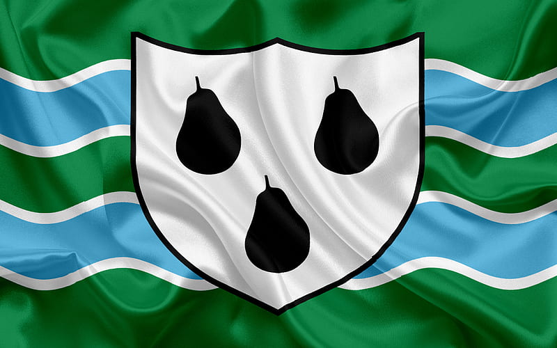 County Worcestershire Flag, England, flags of English counties, Flag of Worcestershire, British County Flags, silk flag, Worcestershire, HD wallpaper