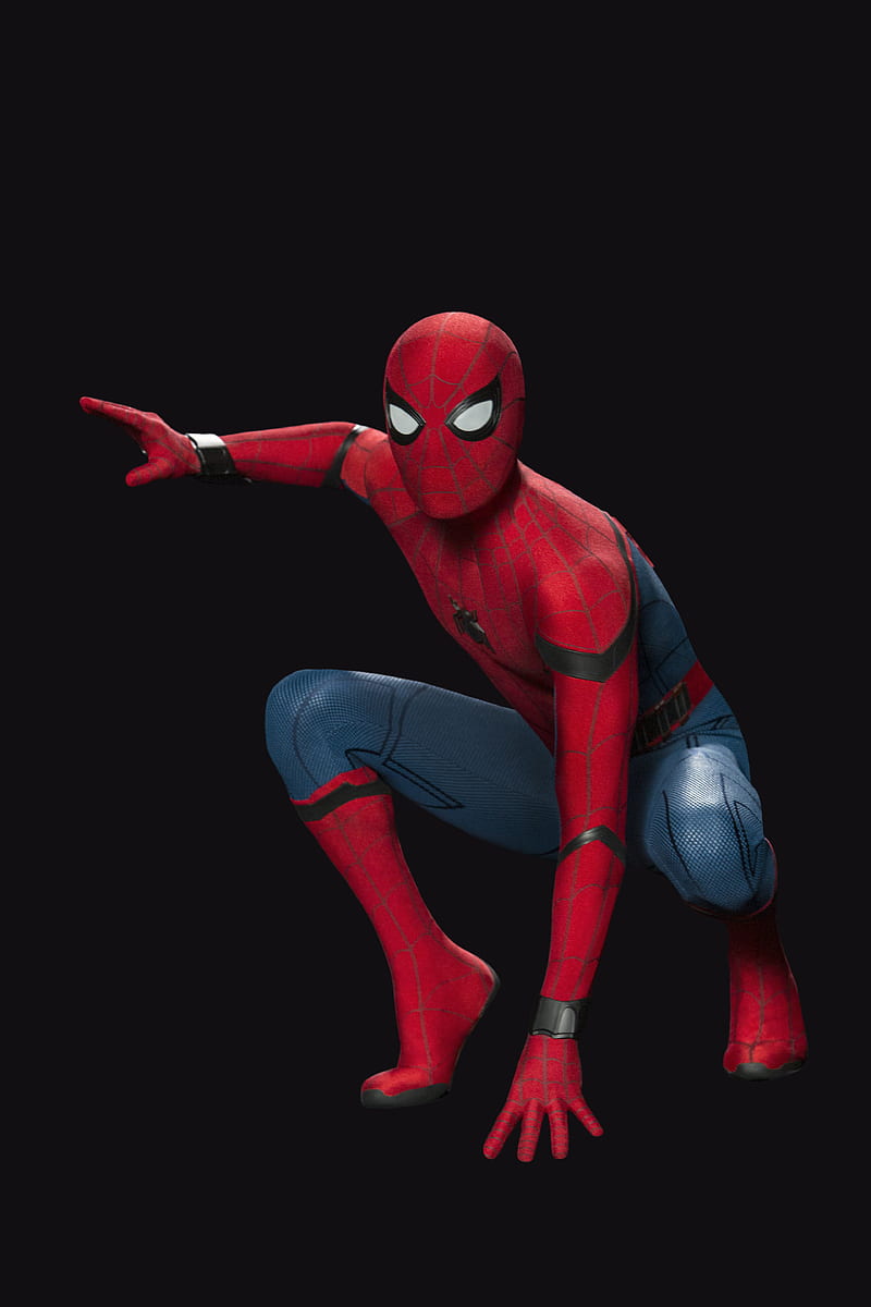 Spiderman Posing, spiderman, superheroes, artwork, artist, digital-art, HD phone wallpaper