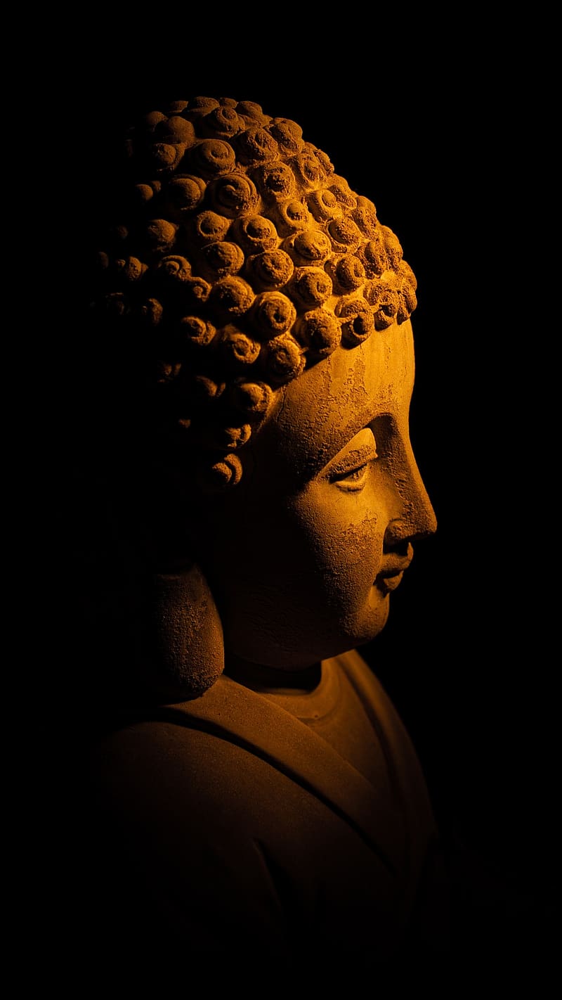 Blessing Buddha, Face, Light, HD phone wallpaper