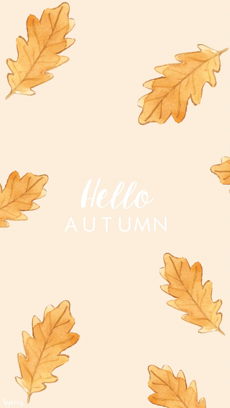 Hello autumn, automne, feuilles, HD phone wallpaper