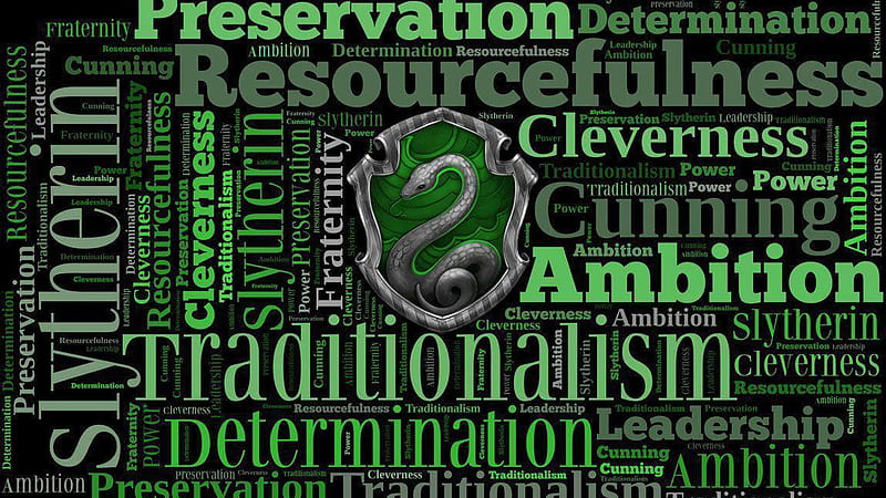 Slytherin With Words Slytherin, HD wallpaper
