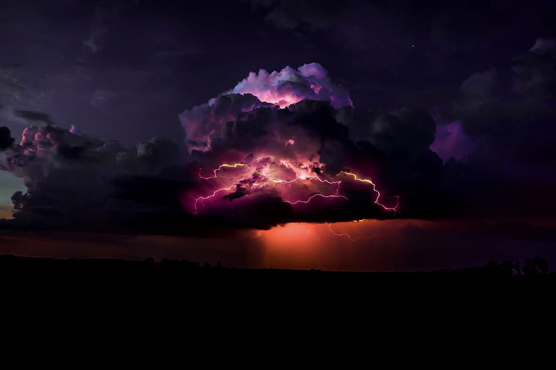 Night Thunderstorm, HD wallpaper