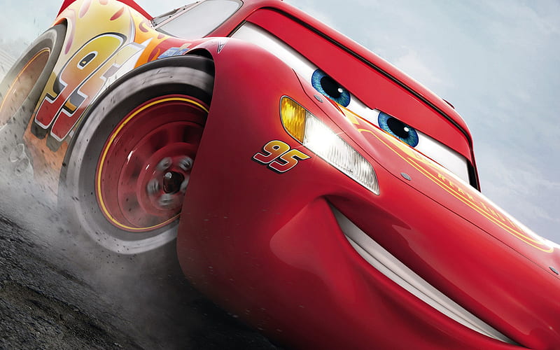 Cars 3, 2017, Lightning McQueen, New cartoons, HD wallpaper