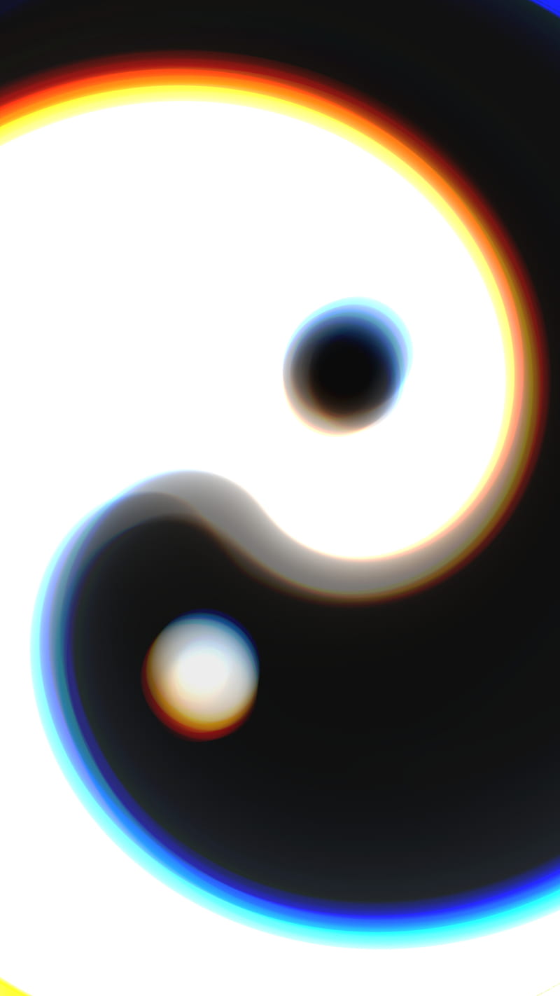 Yin Yang, art, balance, black, gloomy, new, peace, white, yang, yin, HD phone wallpaper