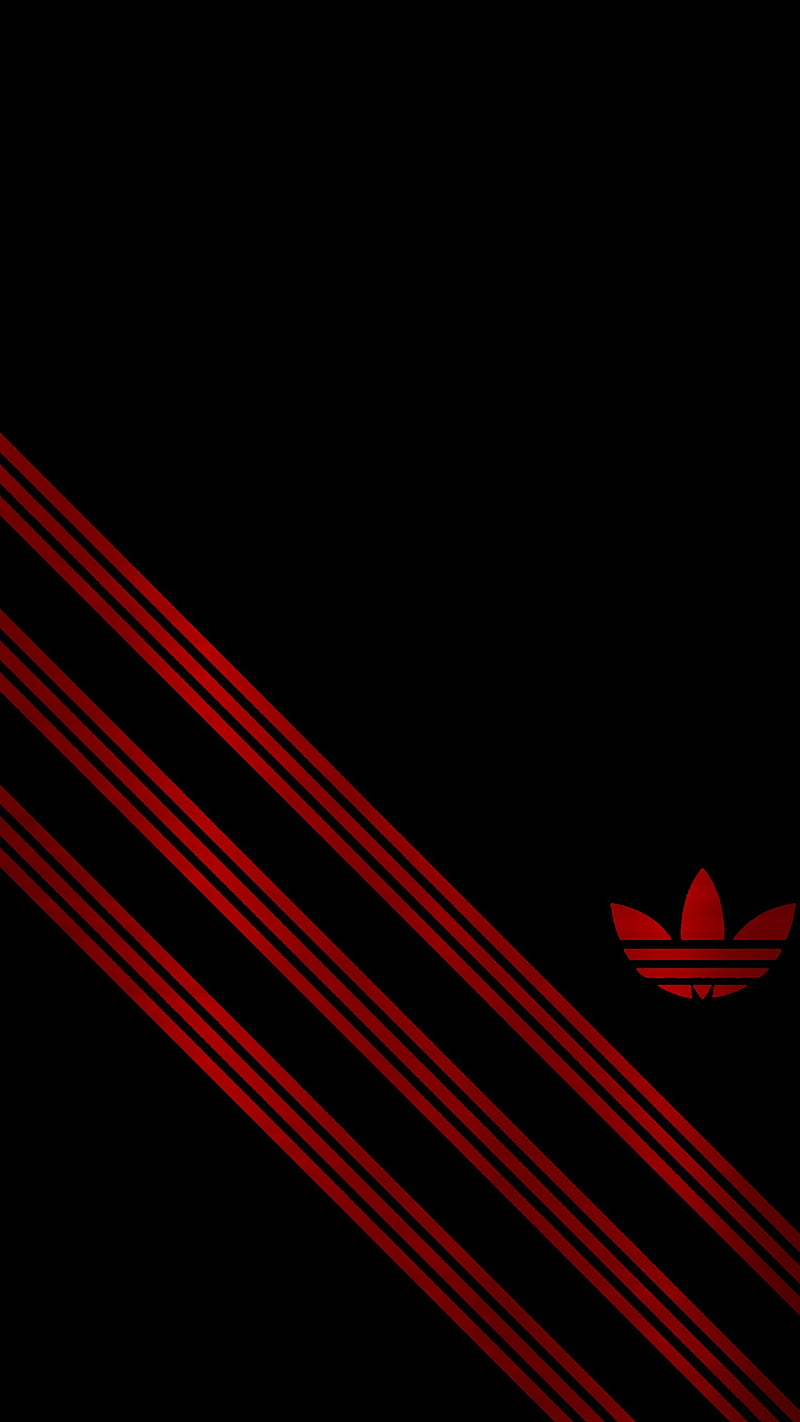Black Red Adidas, HD phone wallpaper