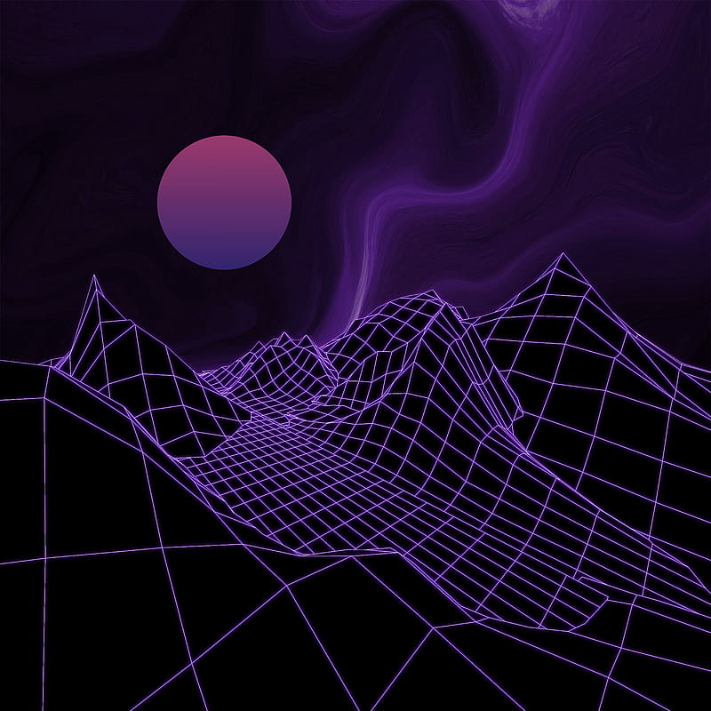 ball, mesh, relief, purple, HD phone wallpaper