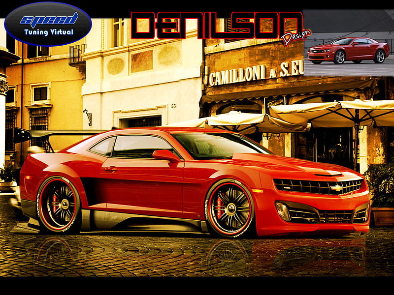 Racing, red, camaro, 5thgen, ss, HD wallpaper