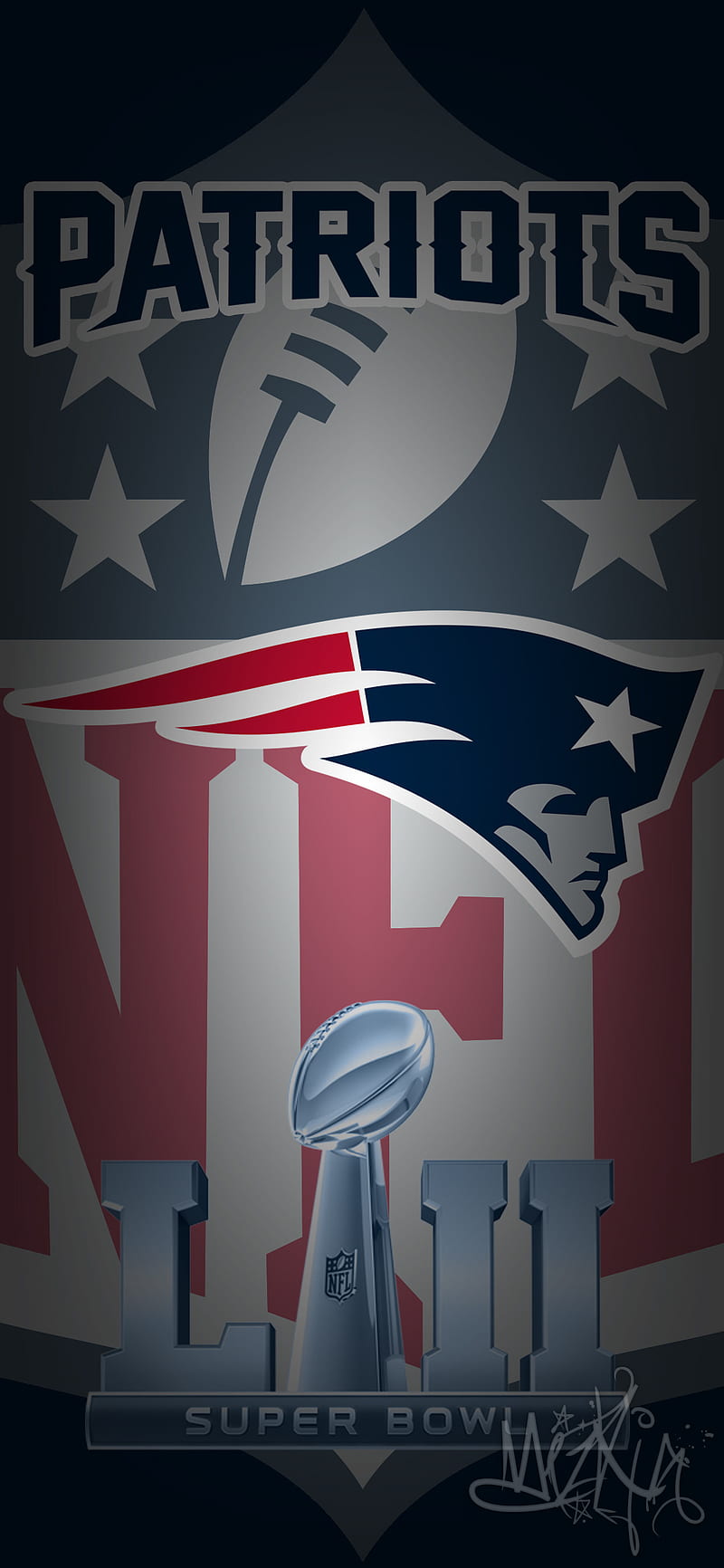 NE Pats SB52, blue, football, foxborough, new england, nfl, patriots, red, superbowl, tom brady, white, HD phone wallpaper