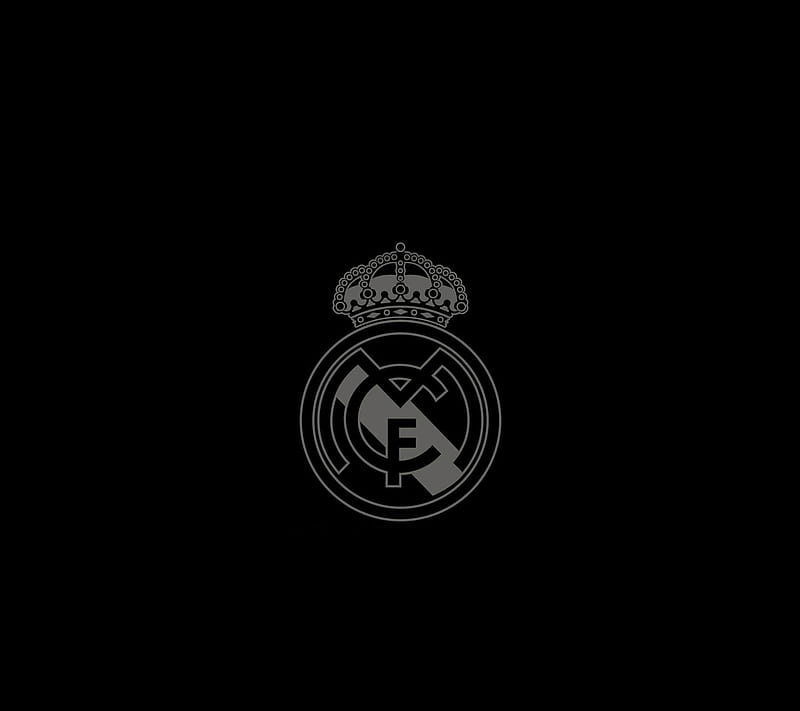 Real Madrid, black, club, logo, sport, HD wallpaper