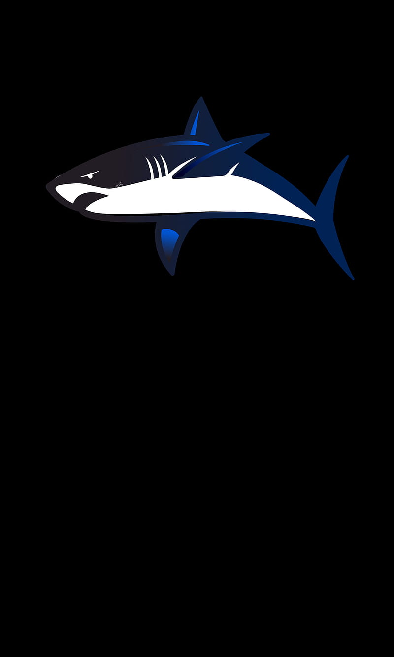 Shark, black, logo, flash, gradient, HD phone wallpaper
