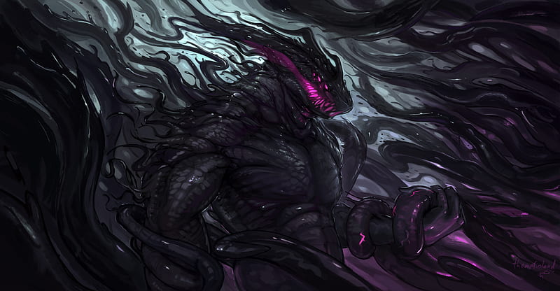 Dark Creature Monster Art , creature, monster, dark, digital-art, artist, HD wallpaper